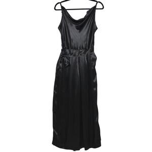 Anthropologie Alizia Cowl Neck Jumpsuit Black Large